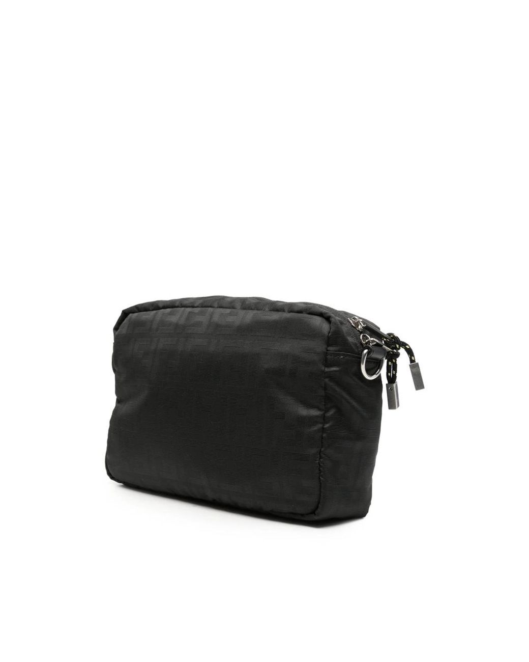 Fendi Black Camera Case Superlight Ff Zucca Fabric Bag for men