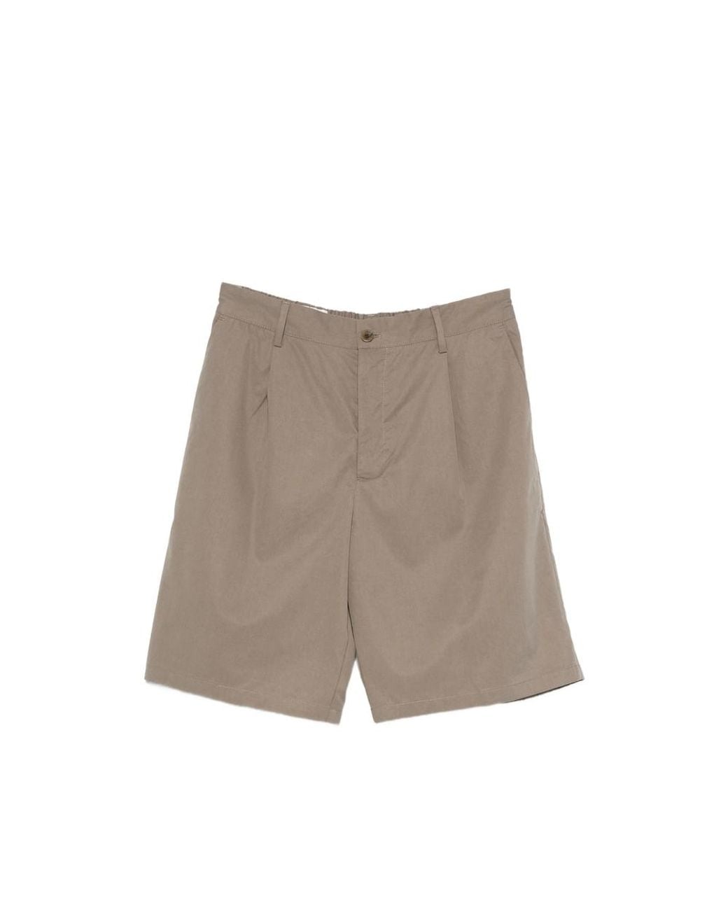 Myths Gray Pleated-Detail Shorts for men