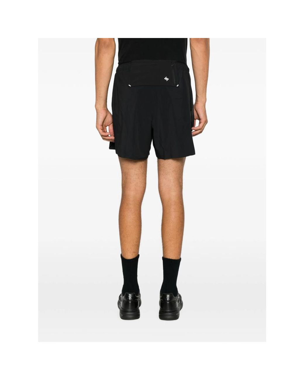 Represent Black Logo-Print Elasticated Shorts for men