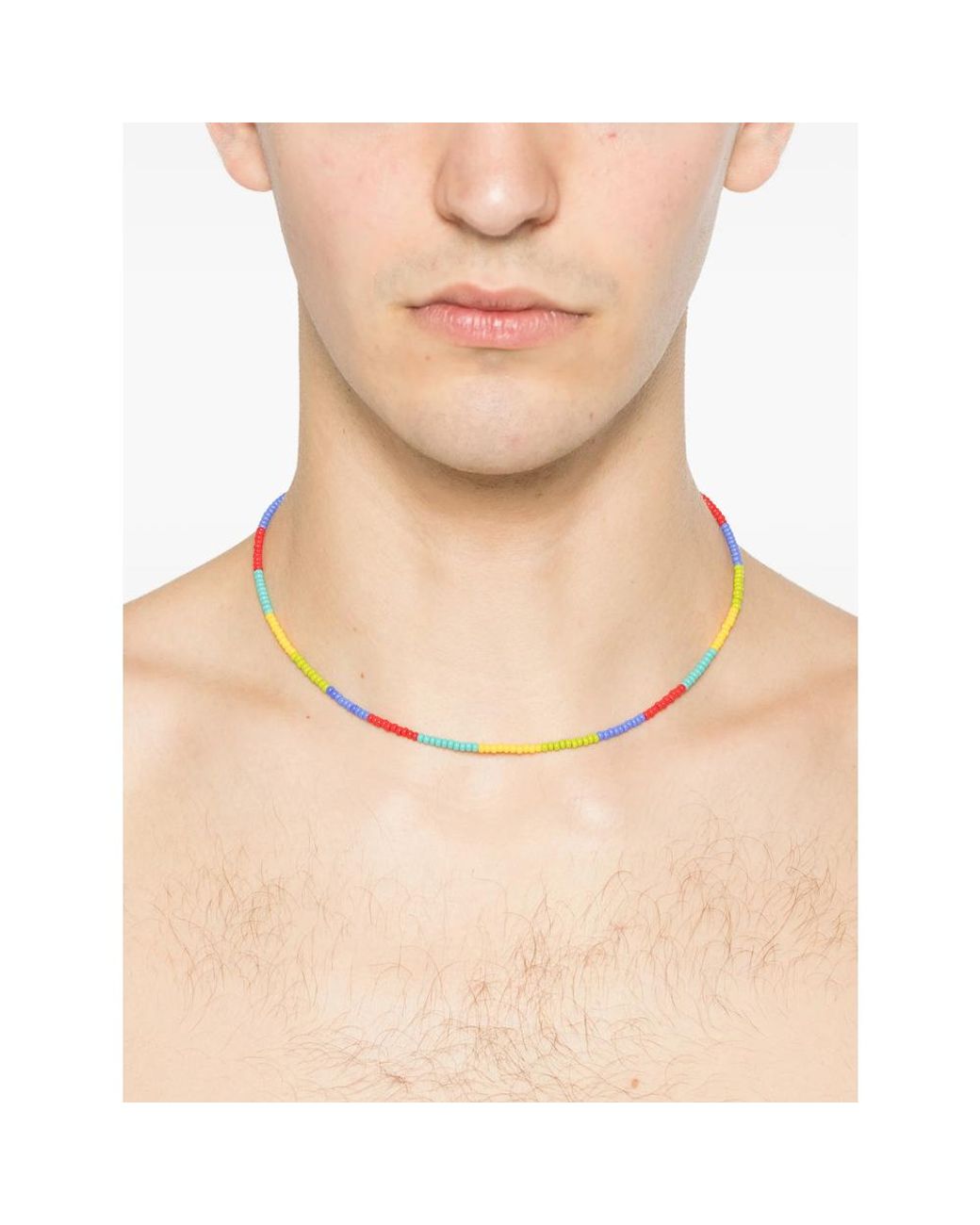 COLLANINE COLORATE Blue Colorblock Beaded Necklace