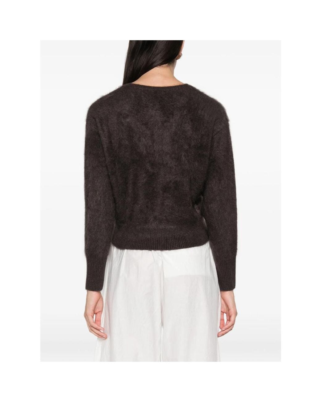 Almala Black Brushed-Knit Cardigan