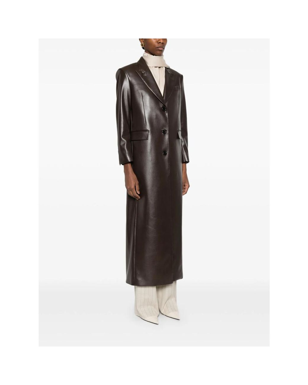 Eraldo Brown Buttoned Coat