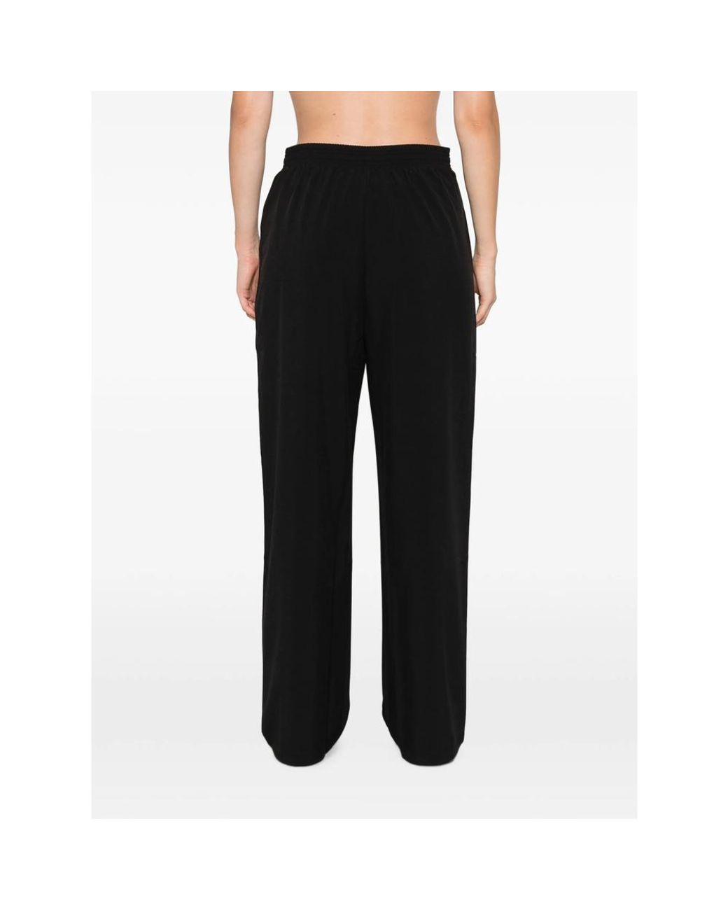 Calvin Klein Black Pintuck Wide-Leg Trousers