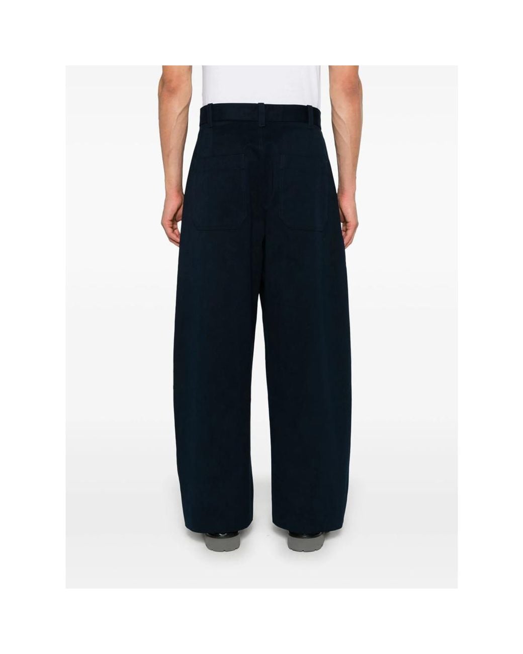 Studio Nicholson Blue Sorte Pleated Pants for men