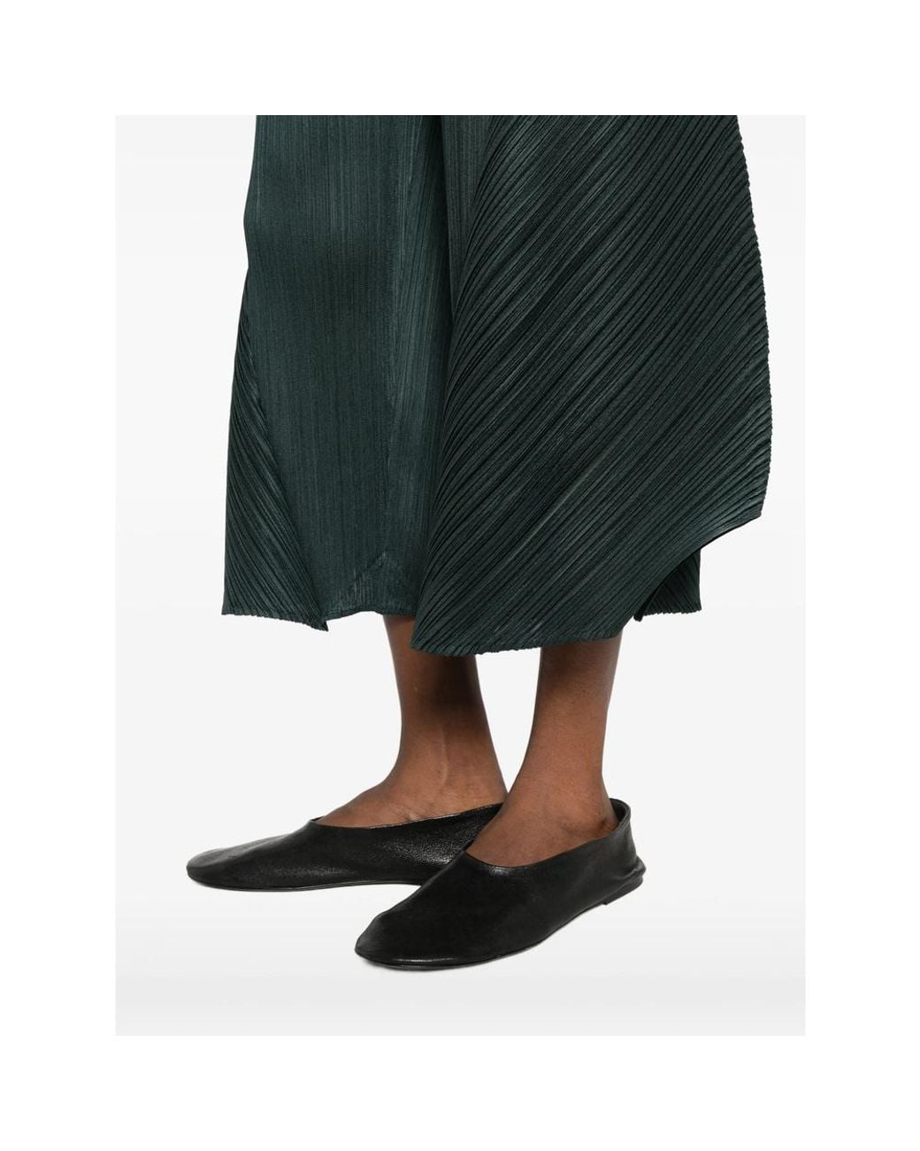 Pleats Please Issey Miyake Green Pleated Trousers