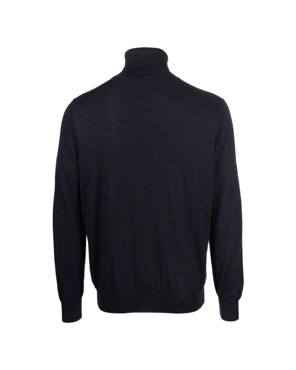 La Fileria Blue Fine-Knit Rollneck Jumper for men