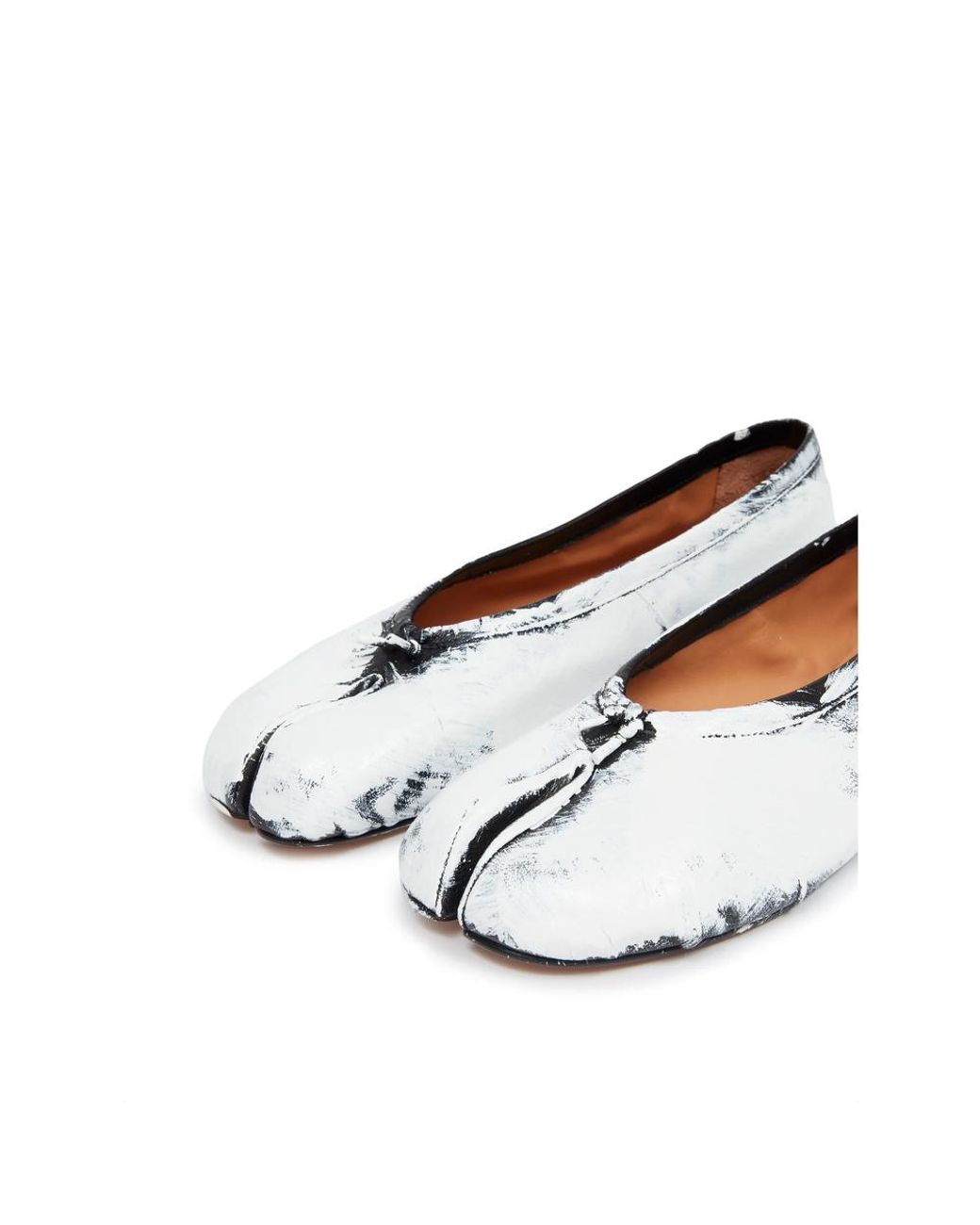 Maison Margiela White Tabi New Leather Ballet Flats
