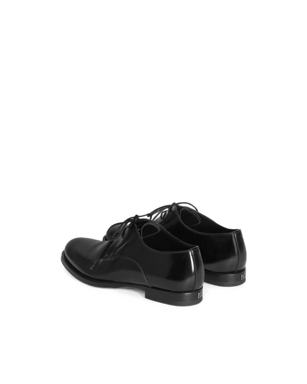 Dolce & Gabbana Black Calfskin Derby Shoes