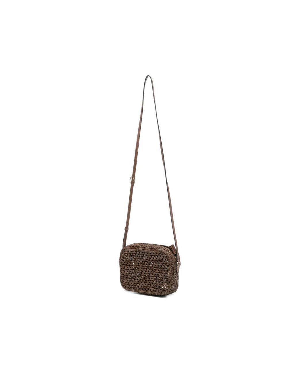 Anya Hindmarch White Natural Raffia Eyes Cross-Body