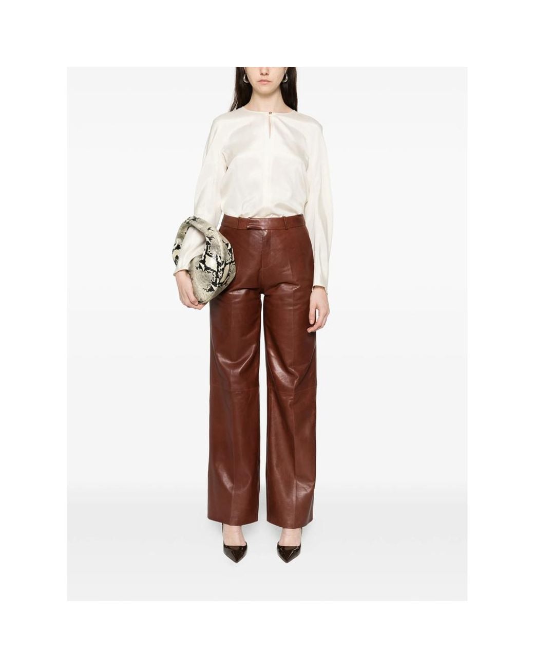 Max Mara White Long-Sleeves Blouse