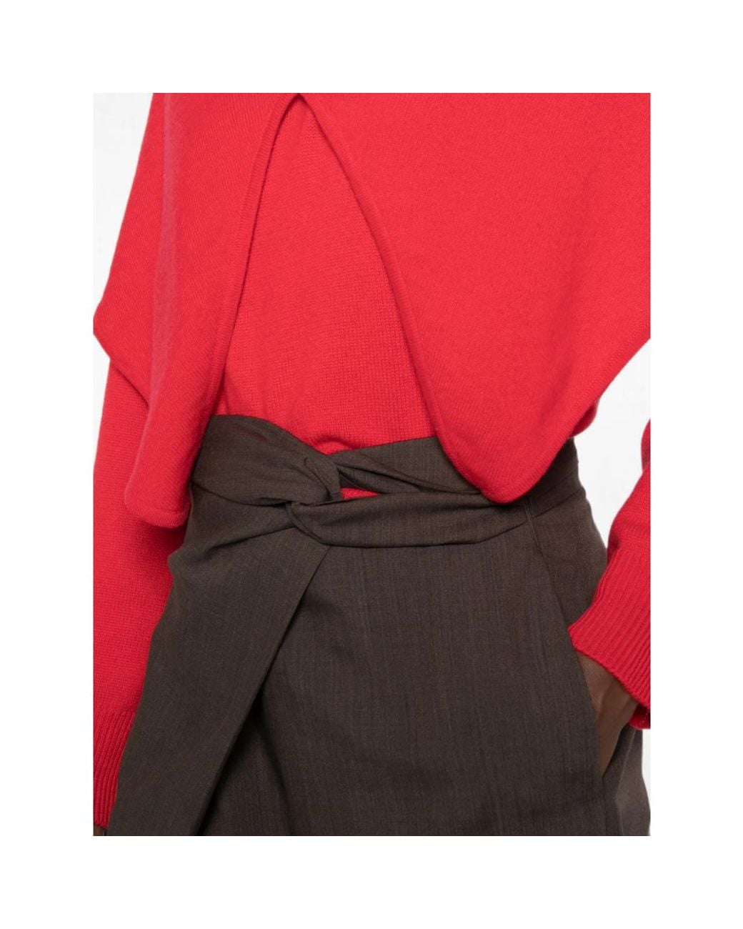 Rohe Brown Wrap-Style Twist-Detail Trousers