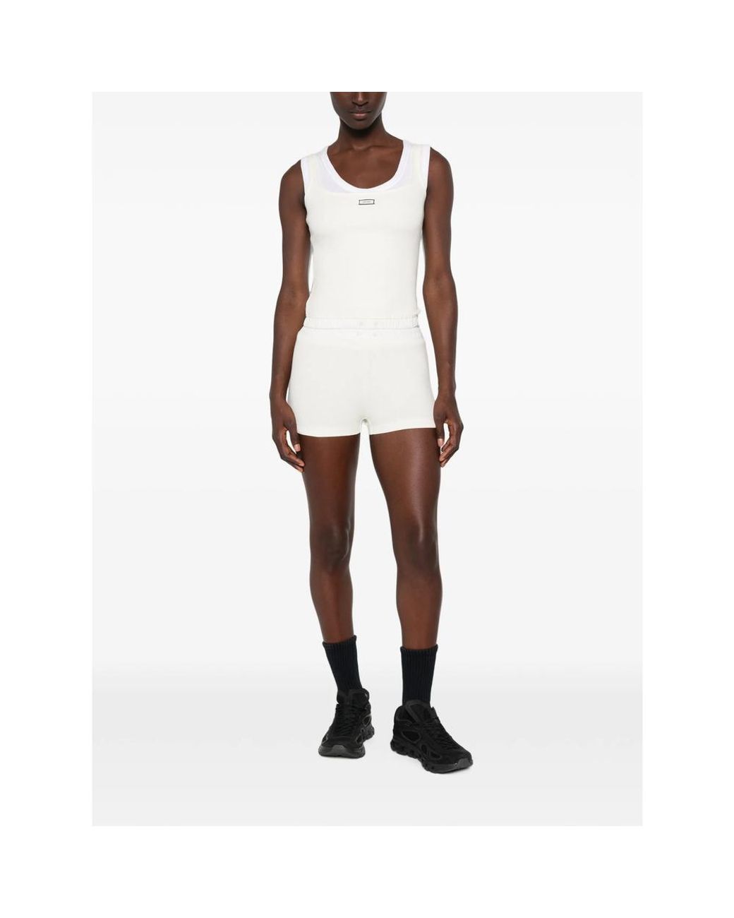 Entire studios White Logo-Patch Top