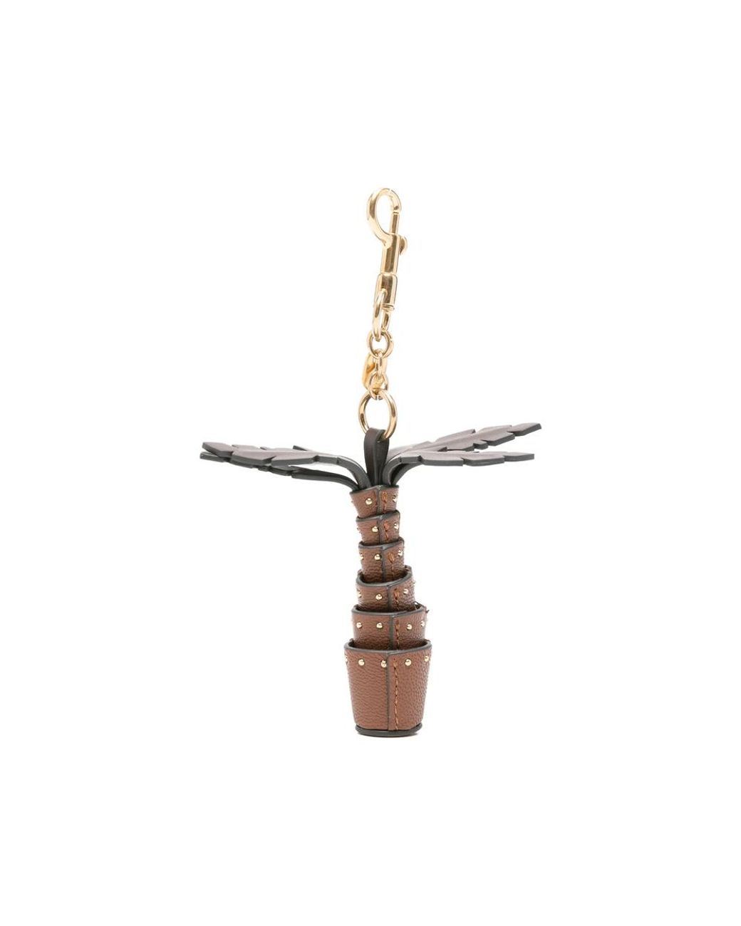 Anya Hindmarch Metallic Palm Tree Stud-Embellished Keyring