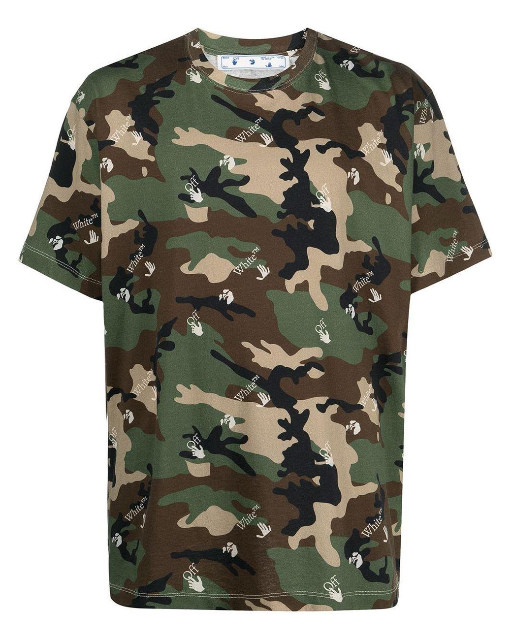 Off-White c/o Virgil Abloh Cotton Camouflage-print Crew-neck T-shirt in ...