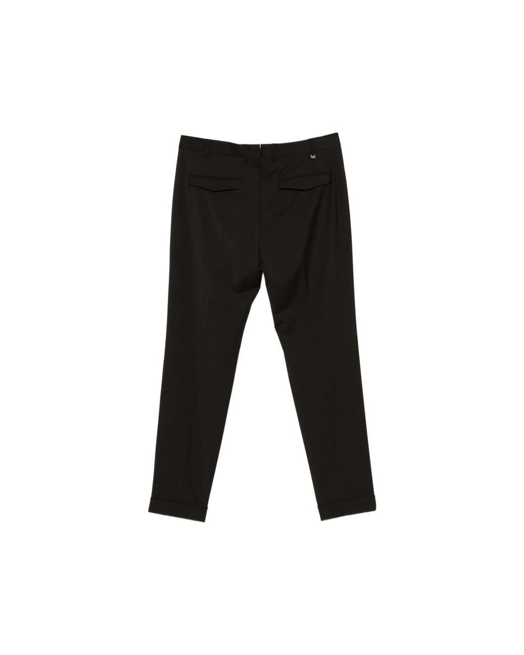 PT Torino Black Tailored Trousers for men