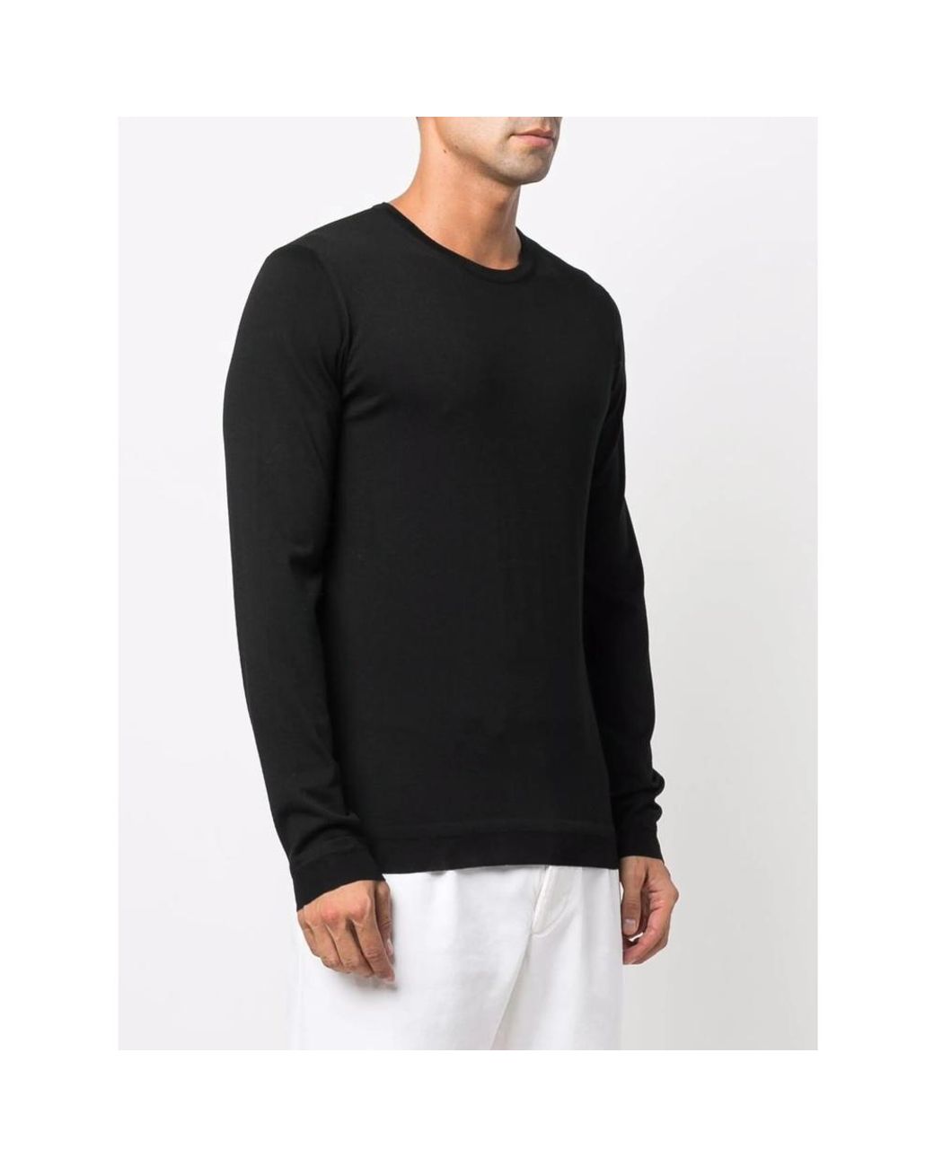 GOES BOTANICAL Black Crew-Neck Knit Jumper for men