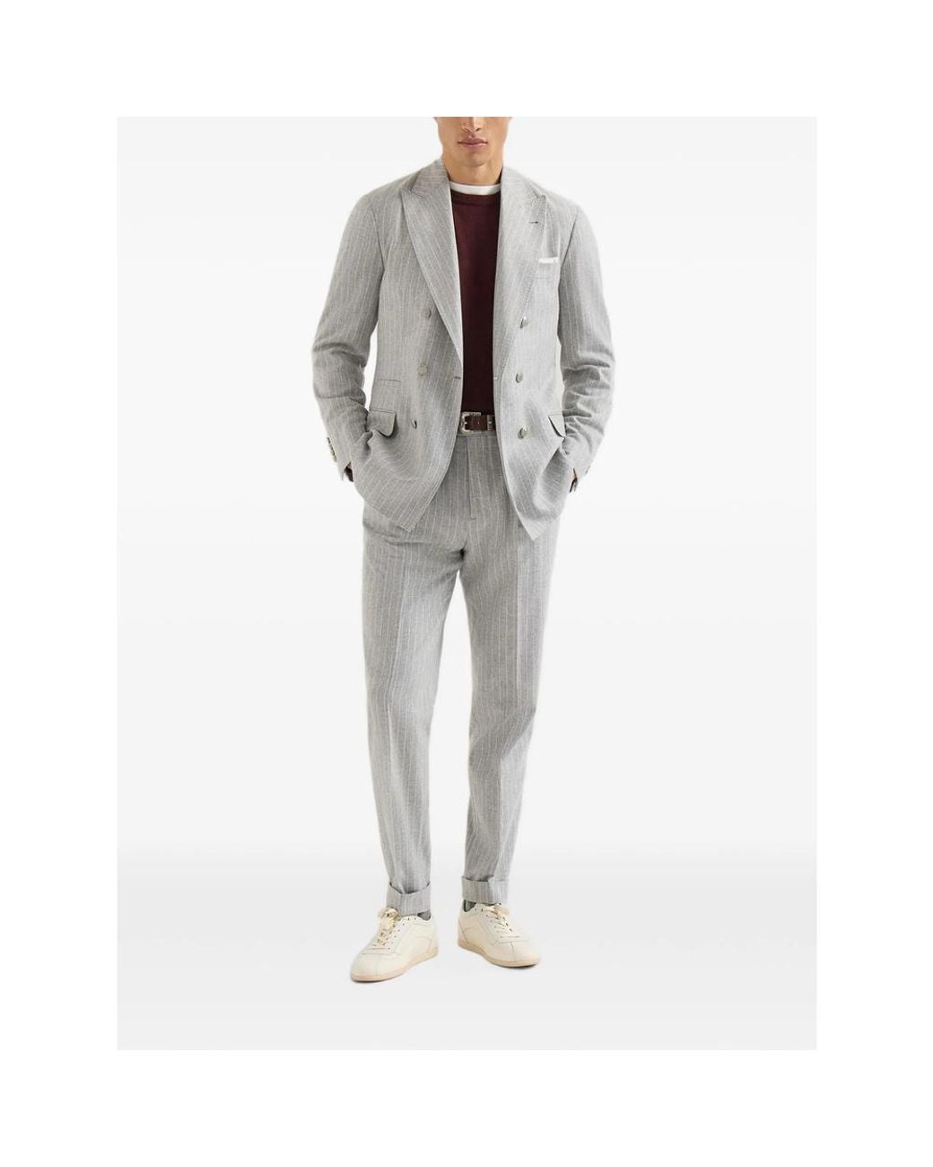 Brunello Cucinelli Purple Cashmere Sweater for men