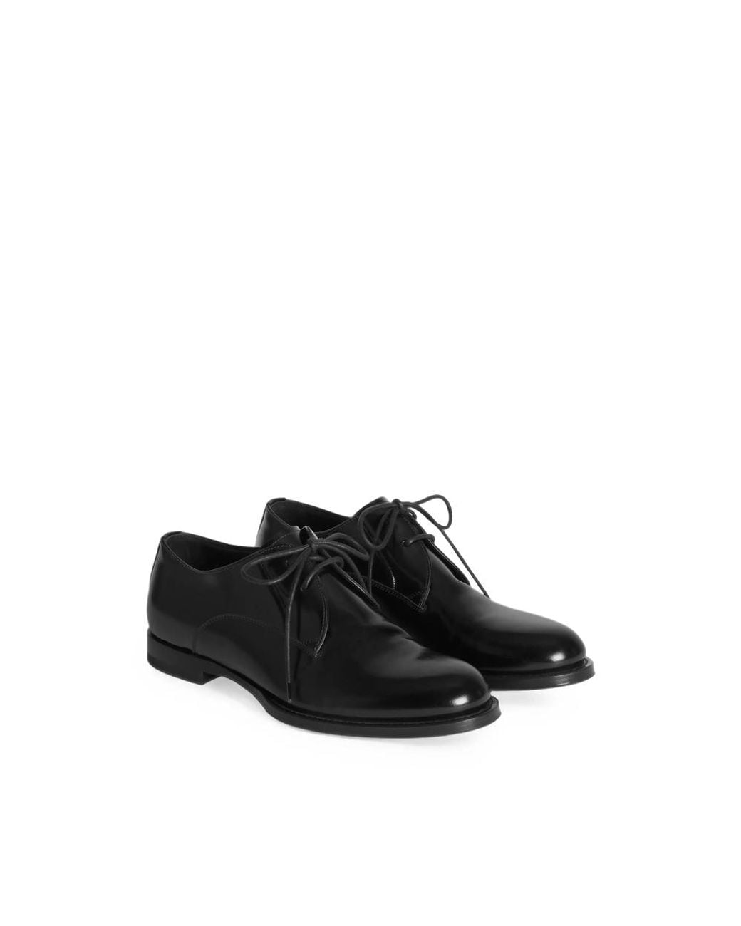 Dolce & Gabbana Black Calfskin Derby Shoes