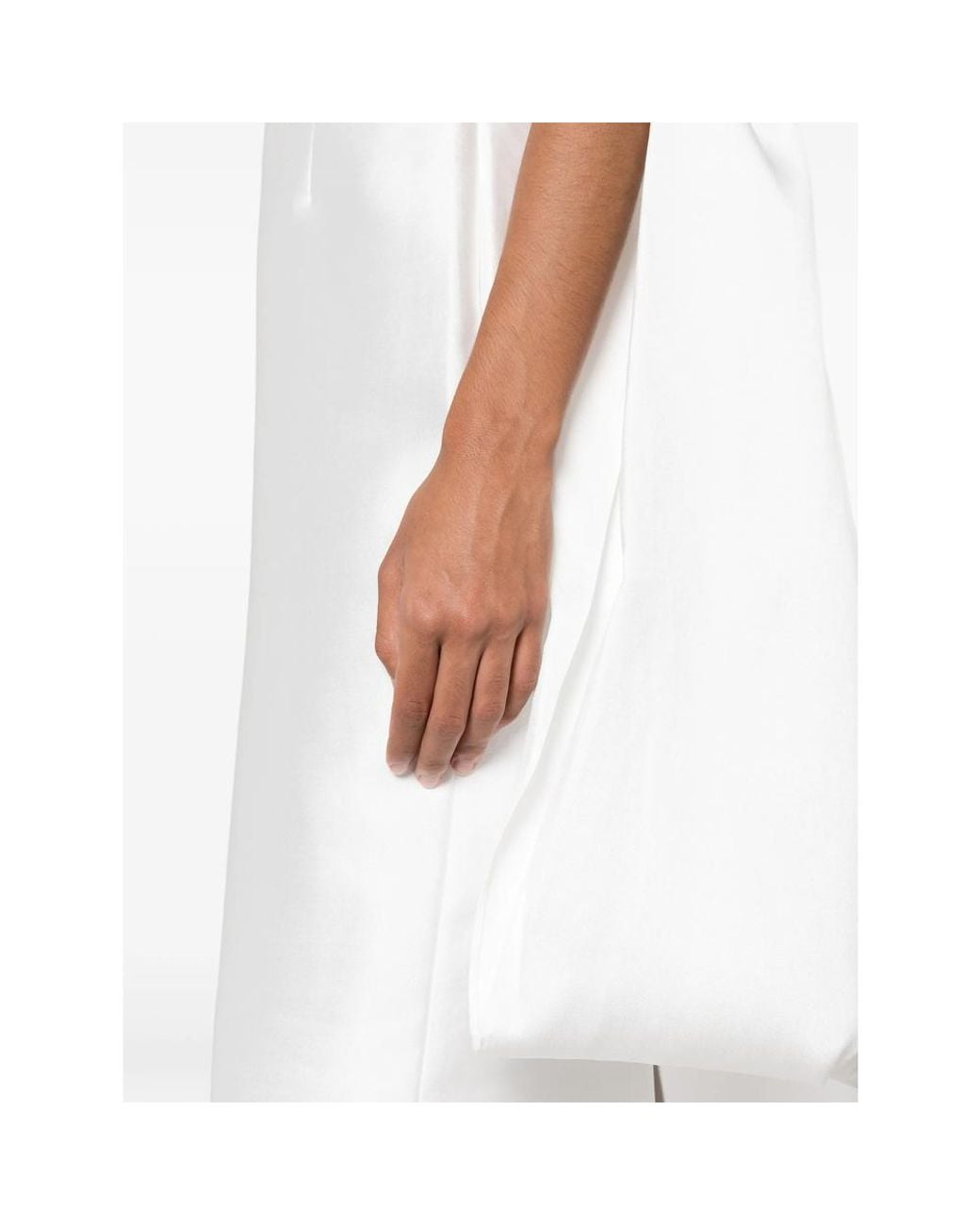 Solace London White Dandridge Strapless Bow-Detail Maxi Dress