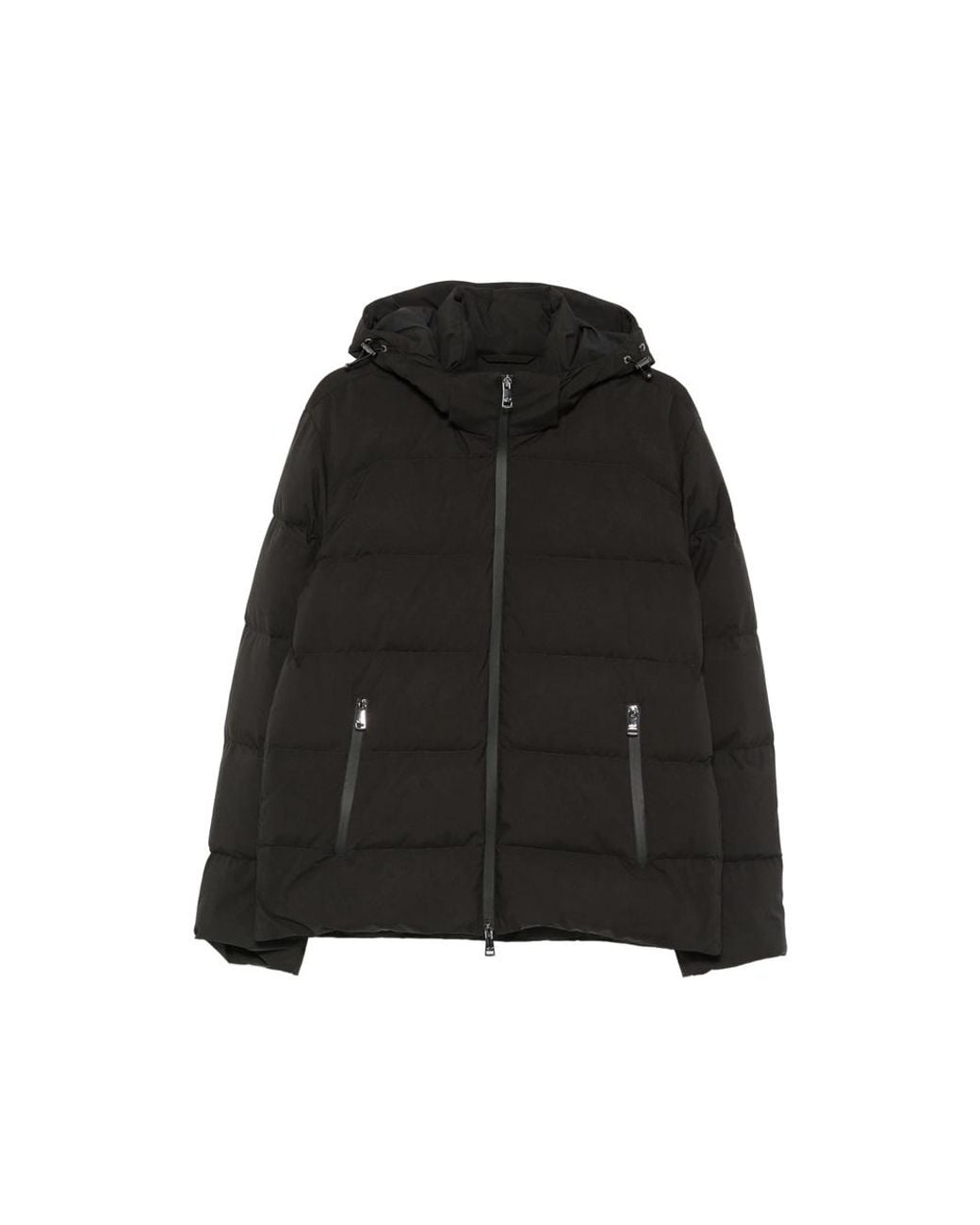 Paul & Shark Black Hooded Padded Jacket for men