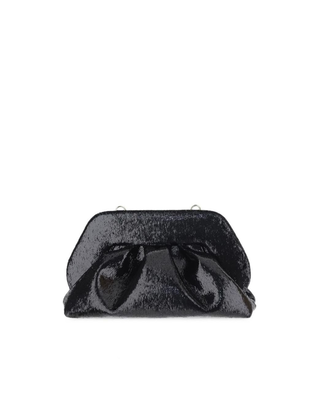 THEMOIRÈ Black Ruched Shoulder Bag
