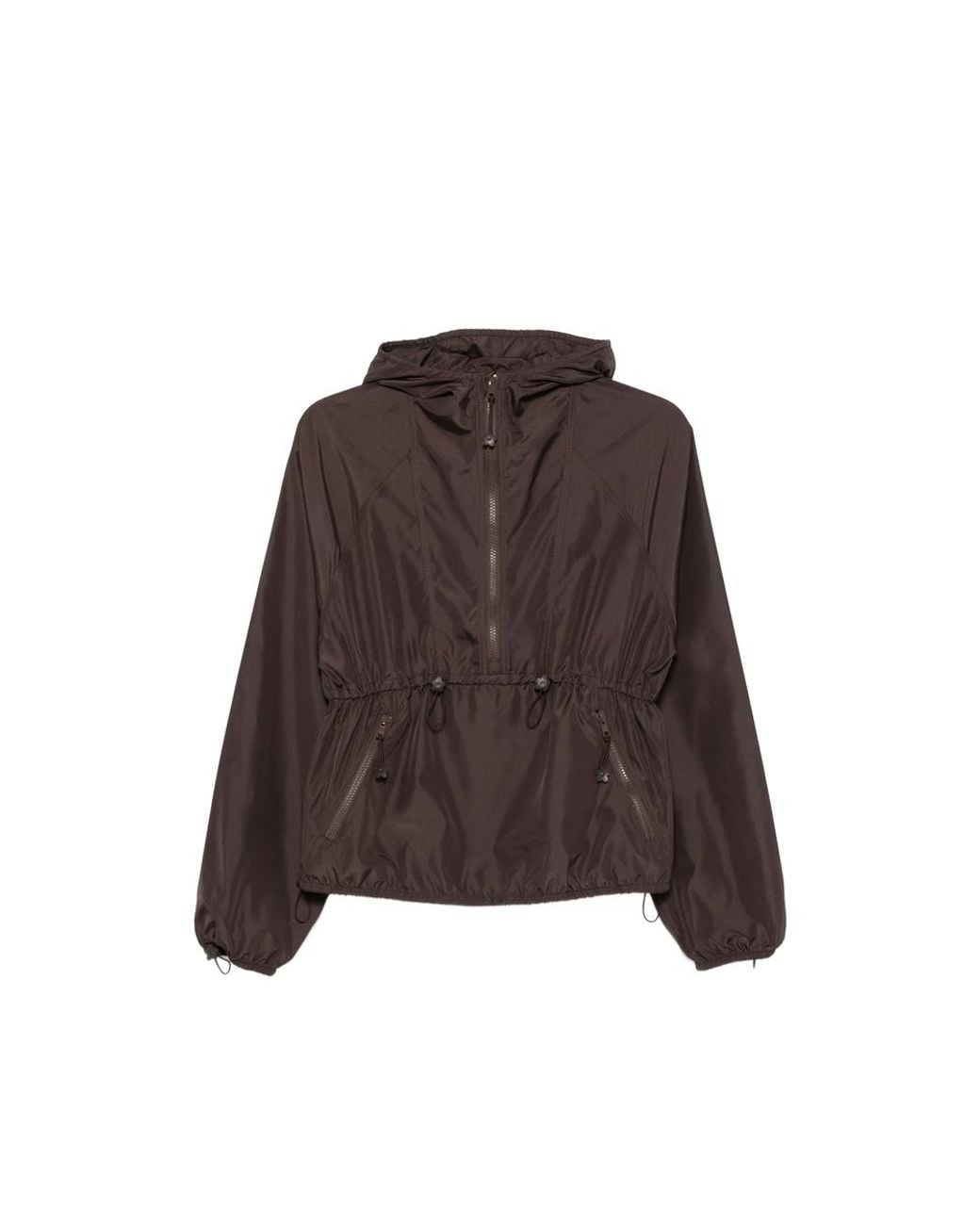 CECILIE BAHNSEN Brown Hooded Drawstring Jacket