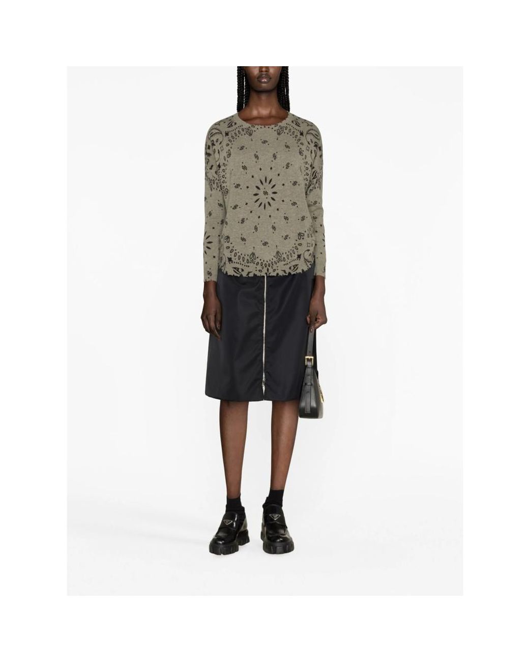 Kujten Green Crew-Neck Cashmere Sweater