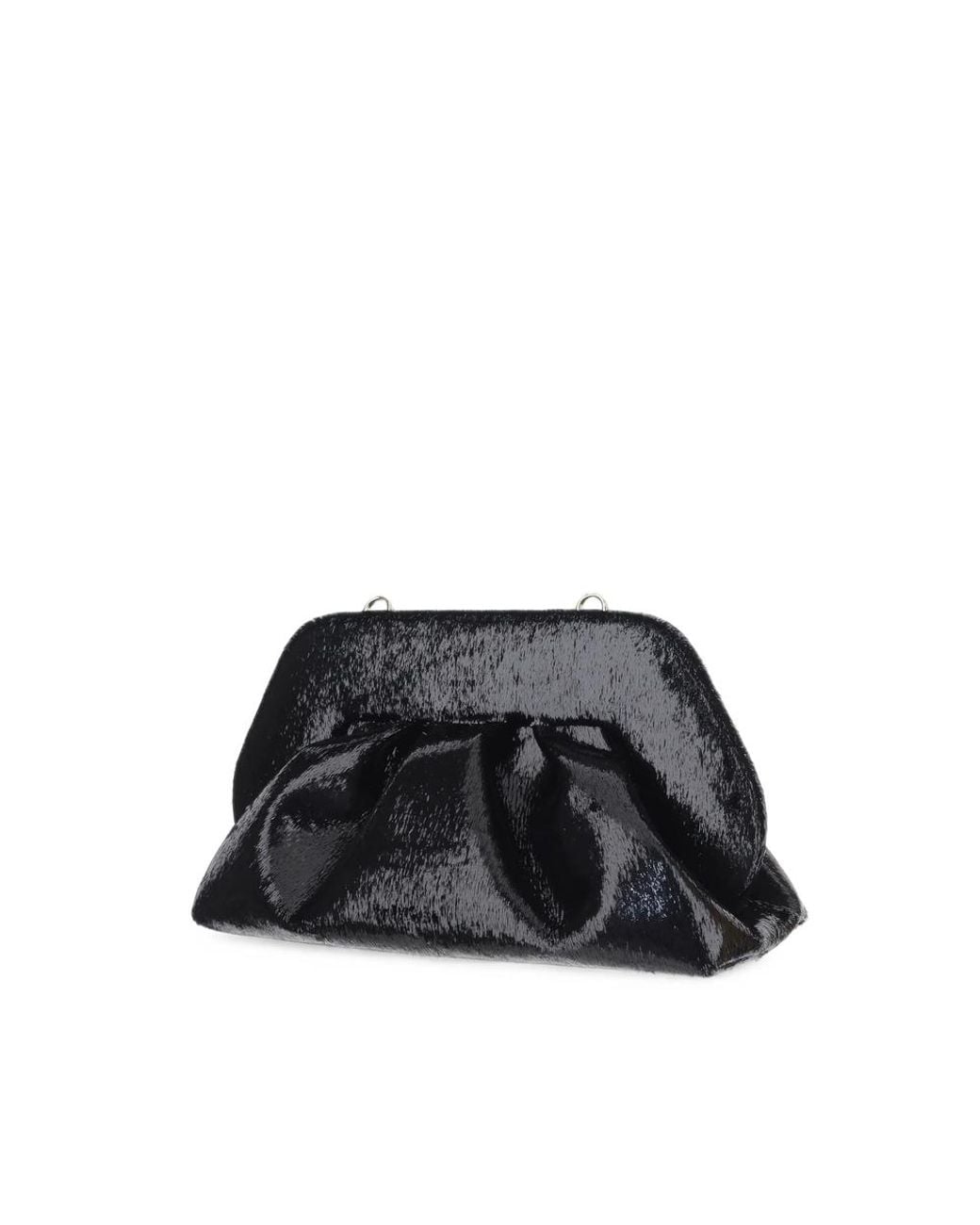 THEMOIRÈ Black Ruched Shoulder Bag