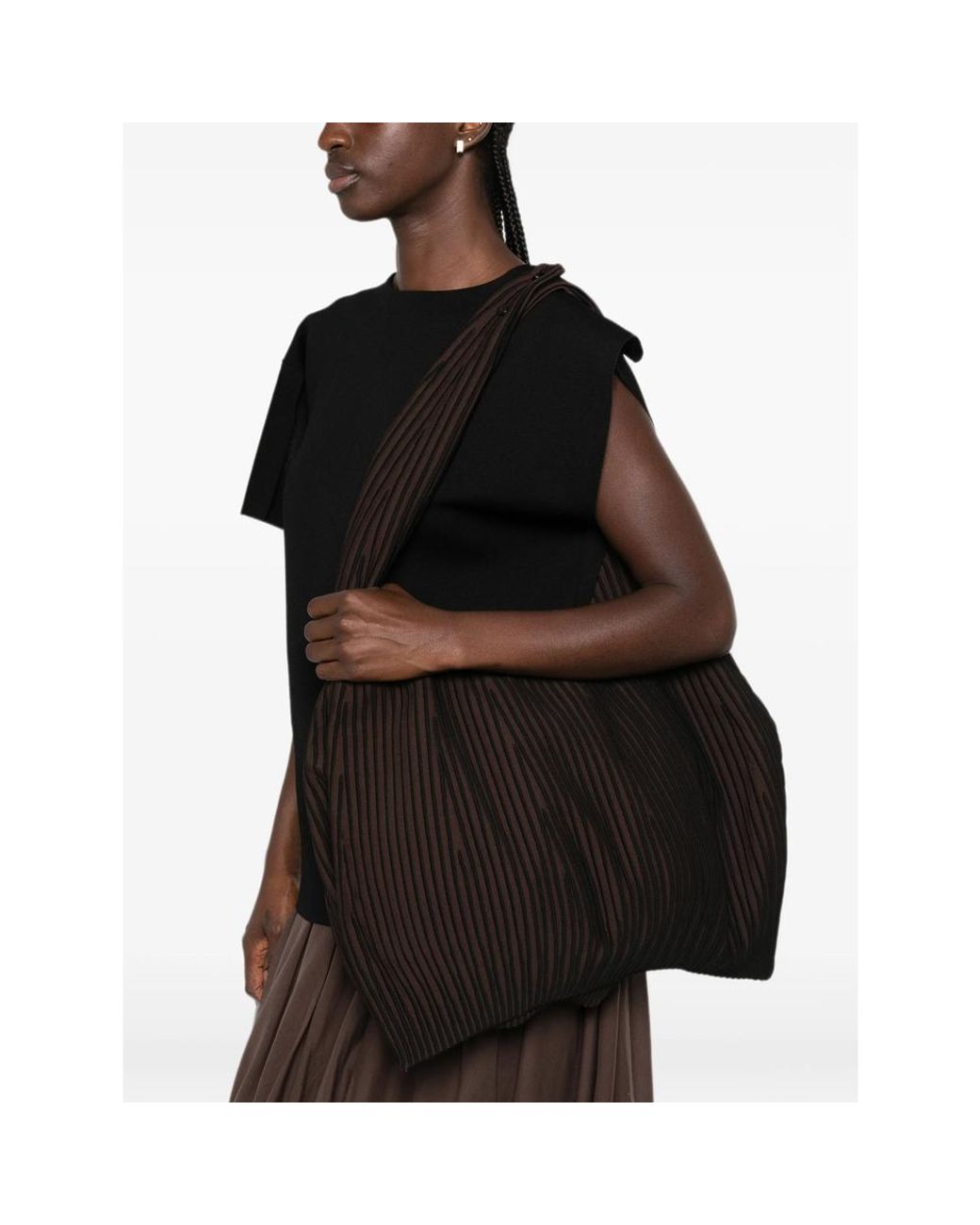 CFCL Black Large Dayfuku Pleated Shoulder Bag