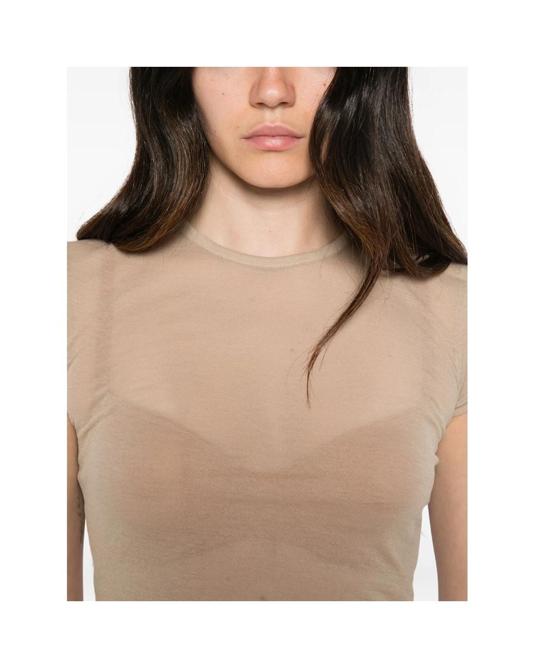 Paloma Wool Black Oma Semi-Sheer Cap-Sleeve T-Shirt