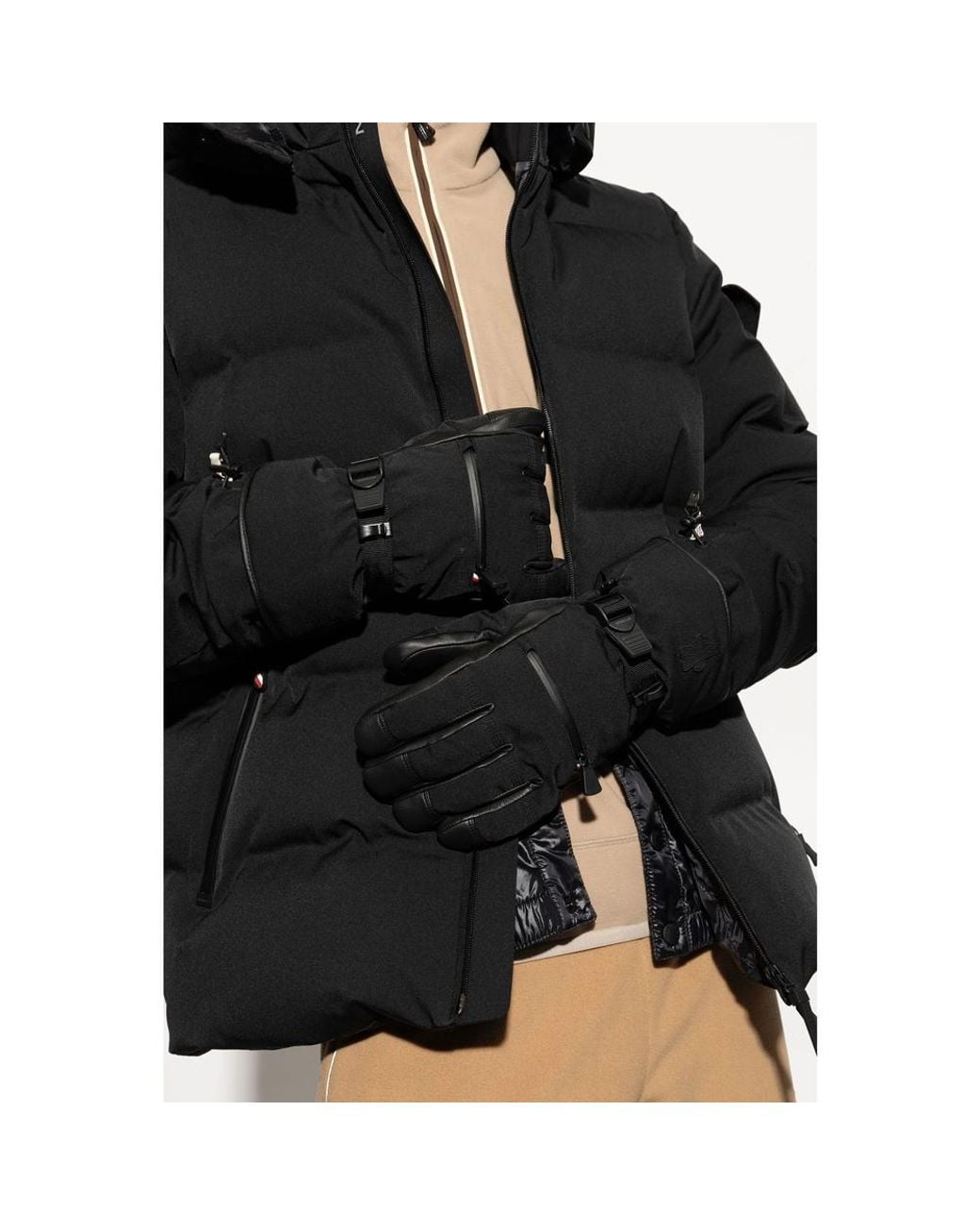 Moncler Black Padded Gloves for men