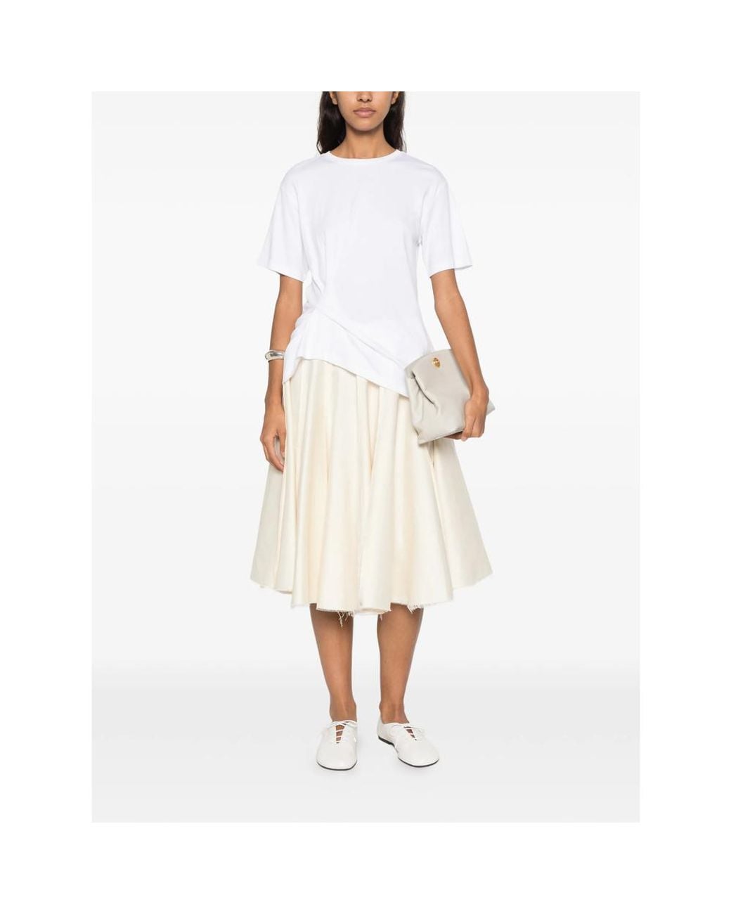 Calvin Klein White Twist-Detail T-Shirt
