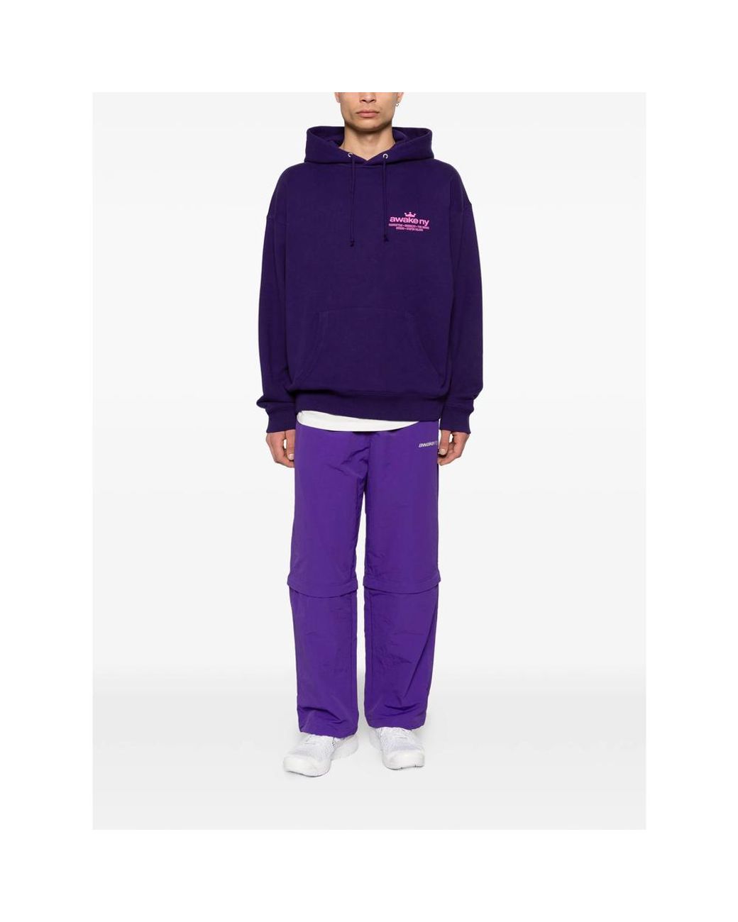 AWAKE NY Purple Convertible Drawstring Trousers for men