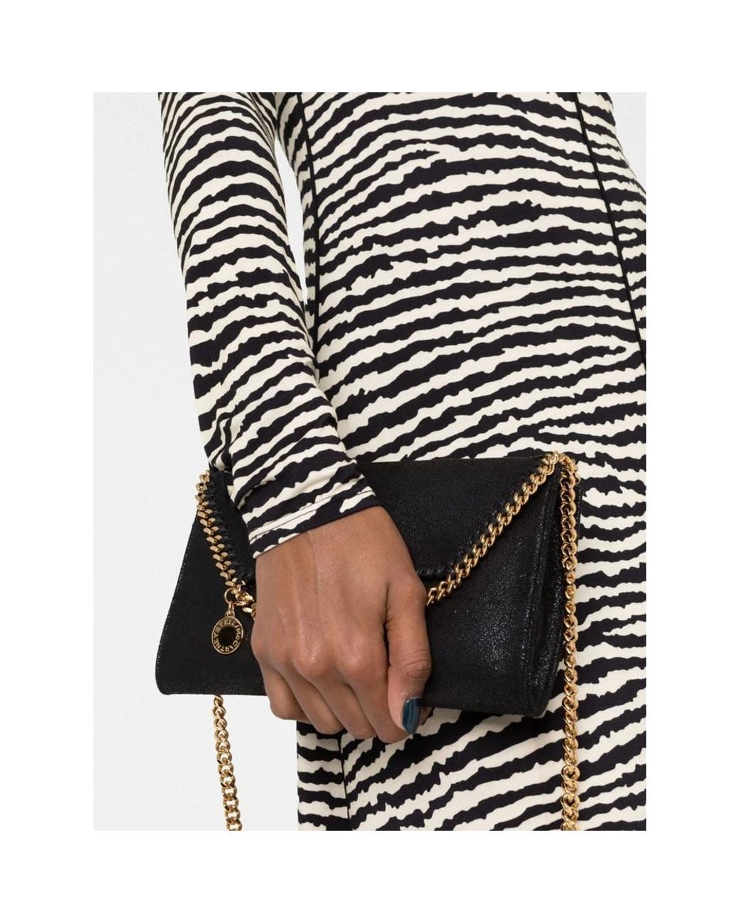 Stella McCartney Black Falabella Wallet Crossbody Bag