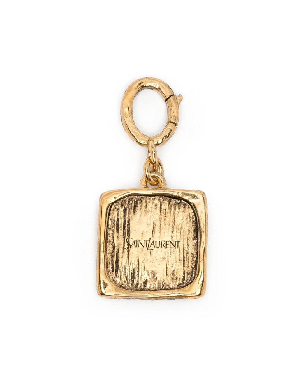 Saint Laurent Metallic Cassandre Square Charm