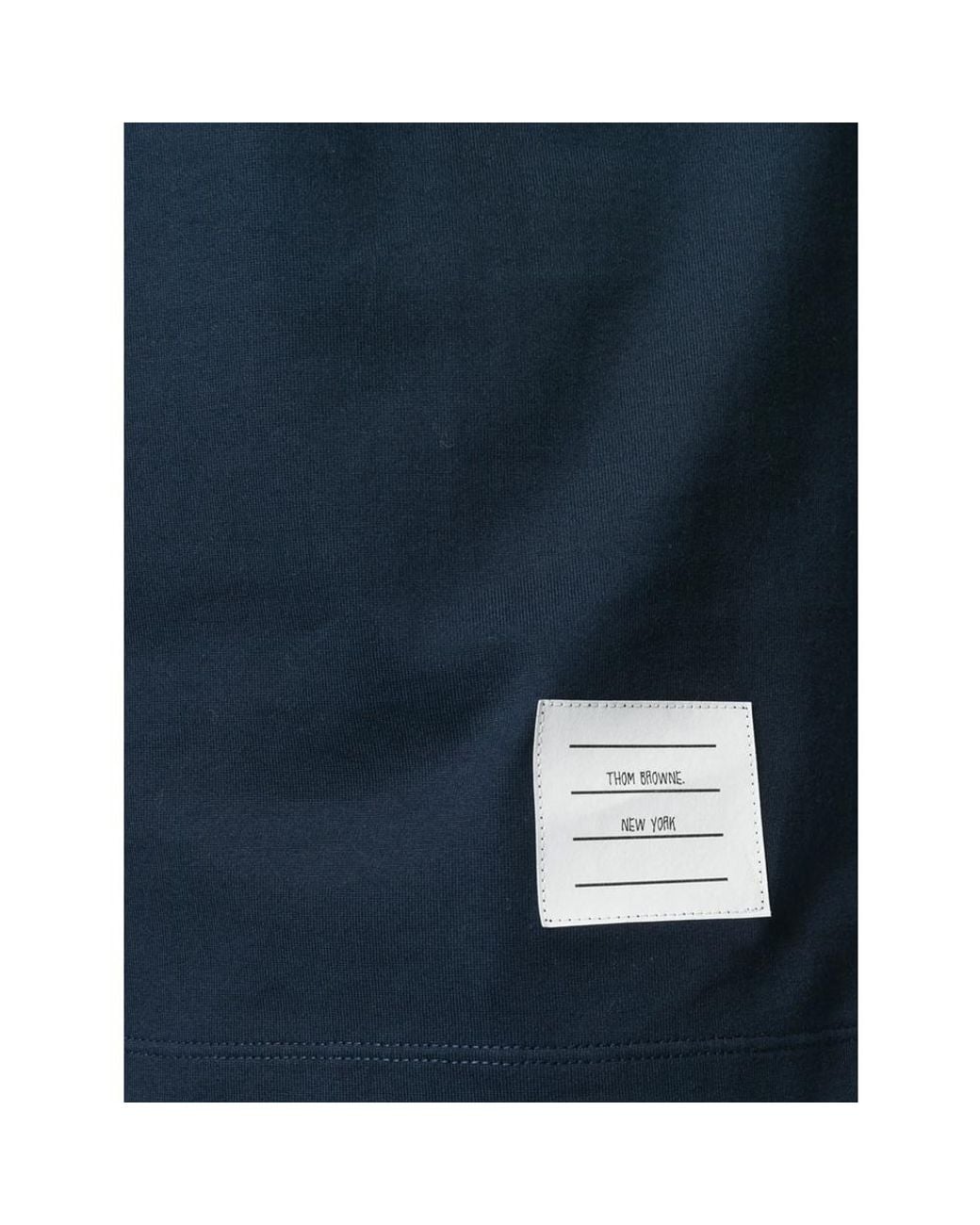 Thom Browne Blue Signature-Stripe Crew-Neck T-Shirt for men
