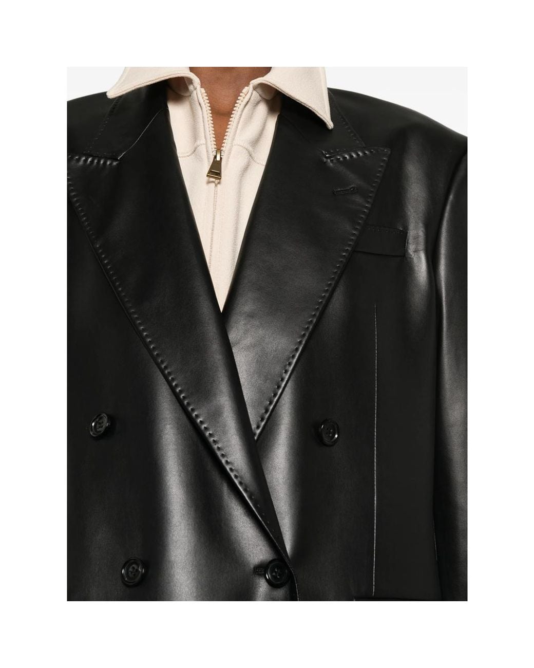 Eraldo Black Double-Breasted Pocket Blazer