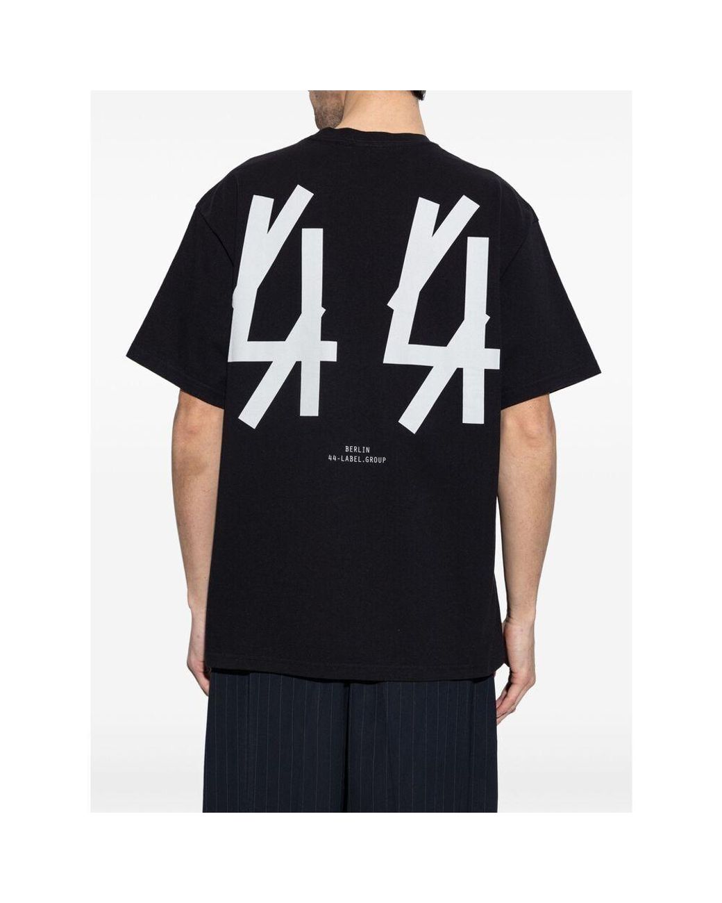 44 Label Group Black Cotton T Shirts for men