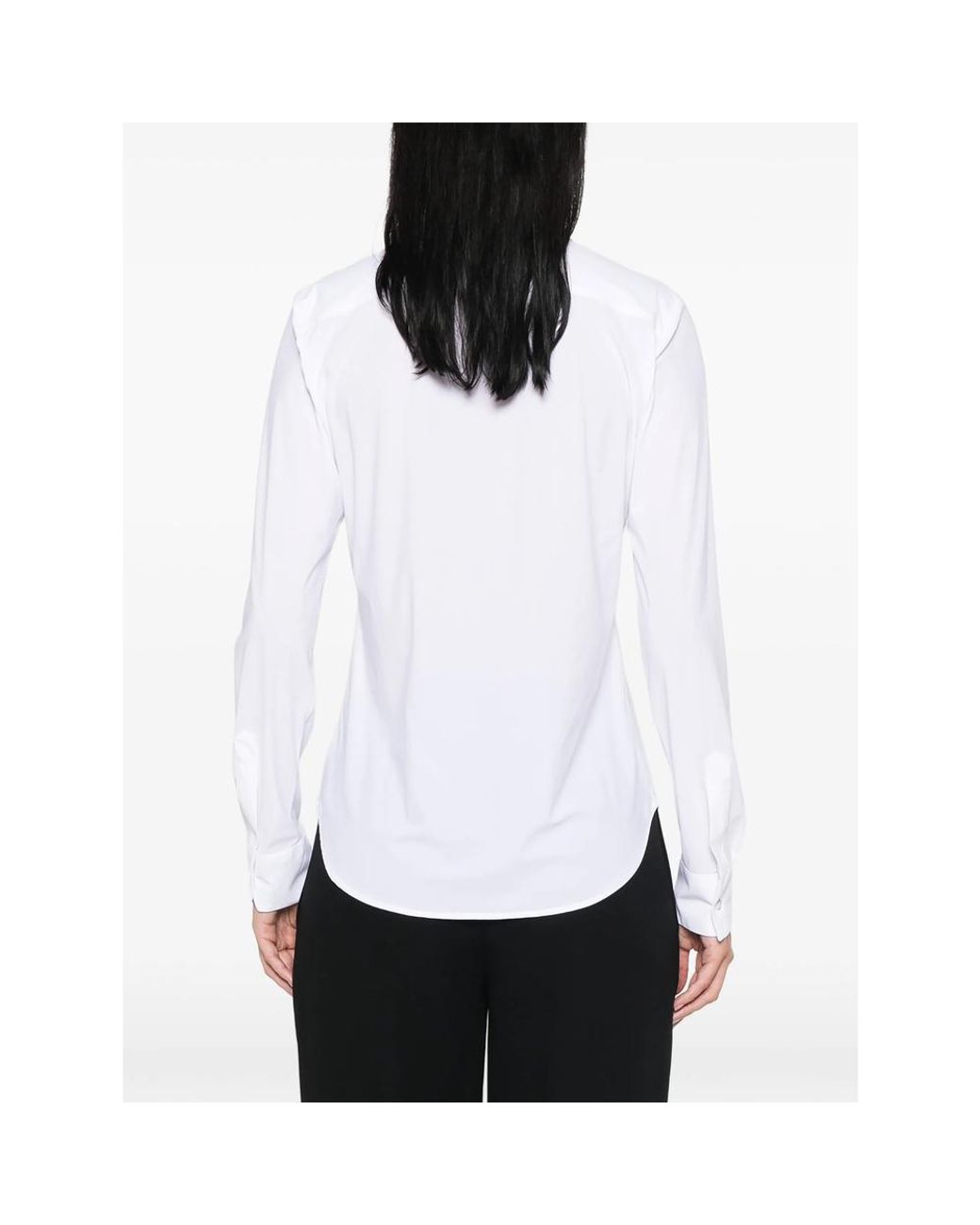 CAMICERIA MAZZARELLI White Long-Sleeve Button-Down Shirt