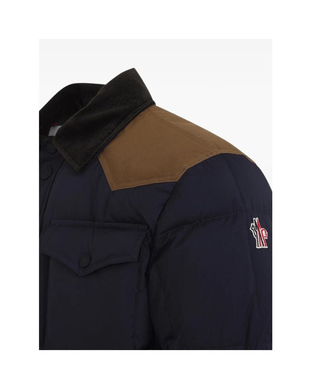 Moncler Blue Geltech Quilted Panelled Down Ski Jacket for men