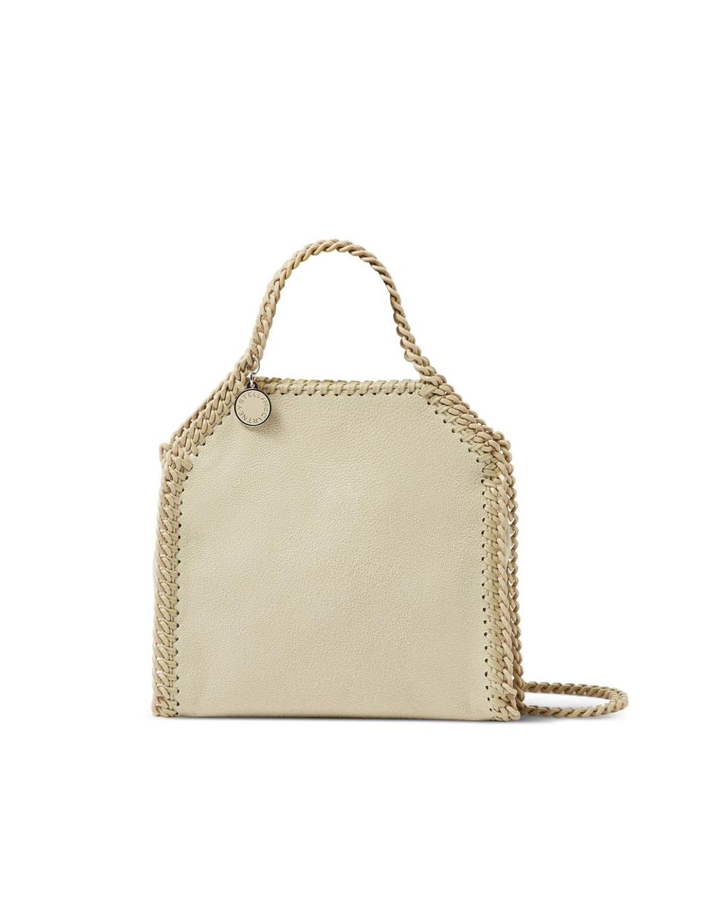 Stella McCartney Natural Mini Tote Bag Falabella Grained Polyester