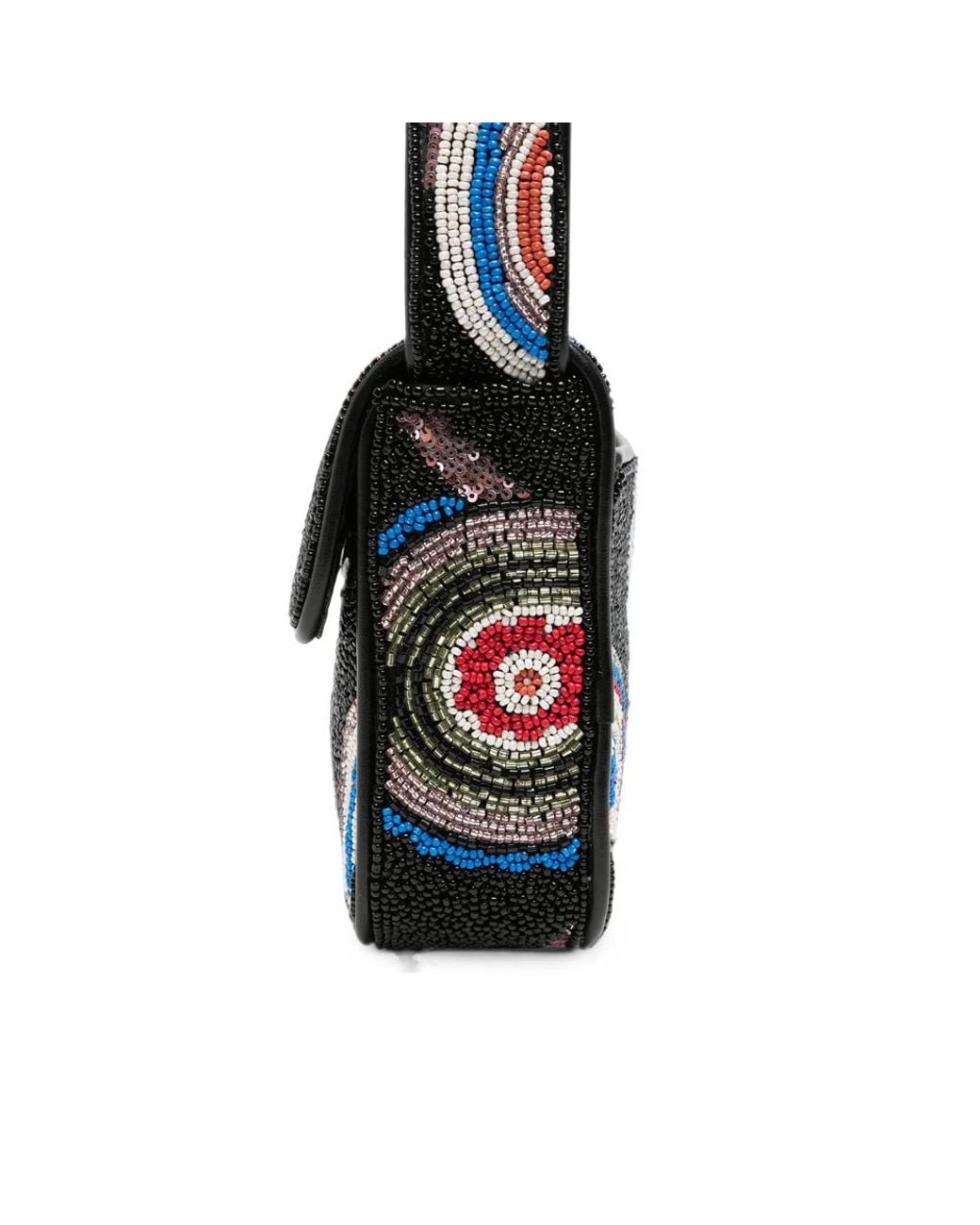 Staud Black Tommy Bead-Embellished Shoulder Bag