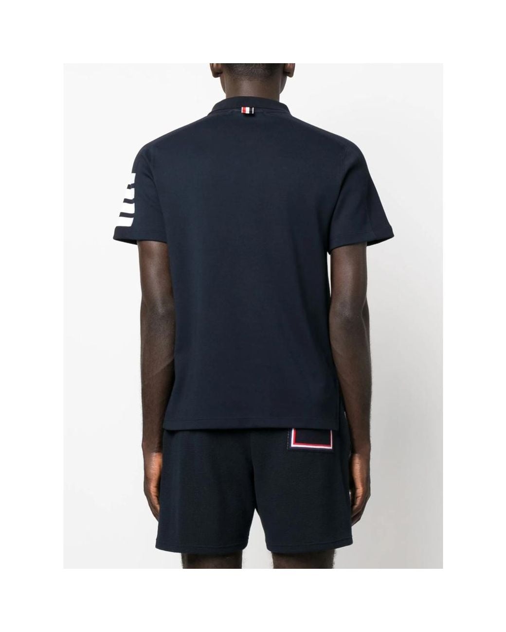 Thom Browne Blue 4-Bar Stripe Polo Shirt for men