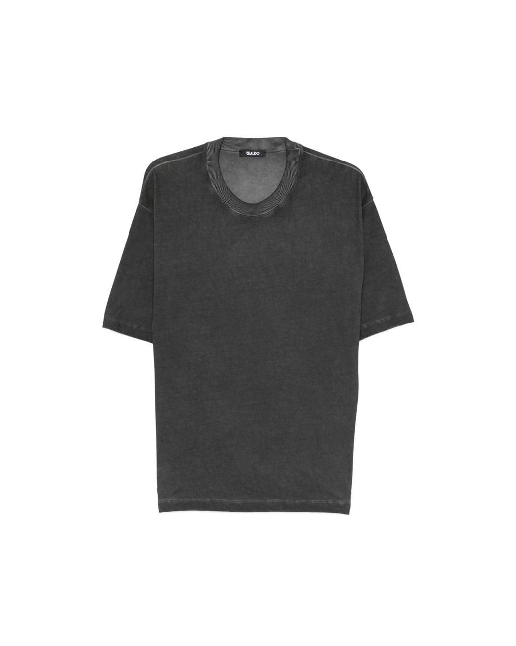 Eraldo Black Faded-Effect Round-Neck T-Shirt for men