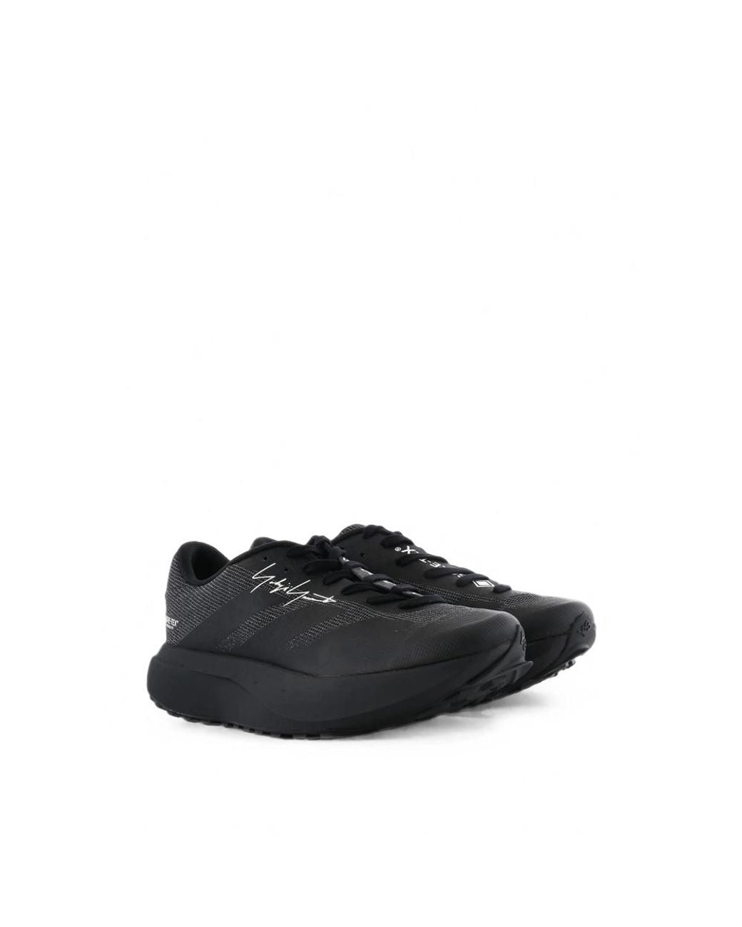 Y-3 Black Evo Sl Logo-Print Sneakers for men