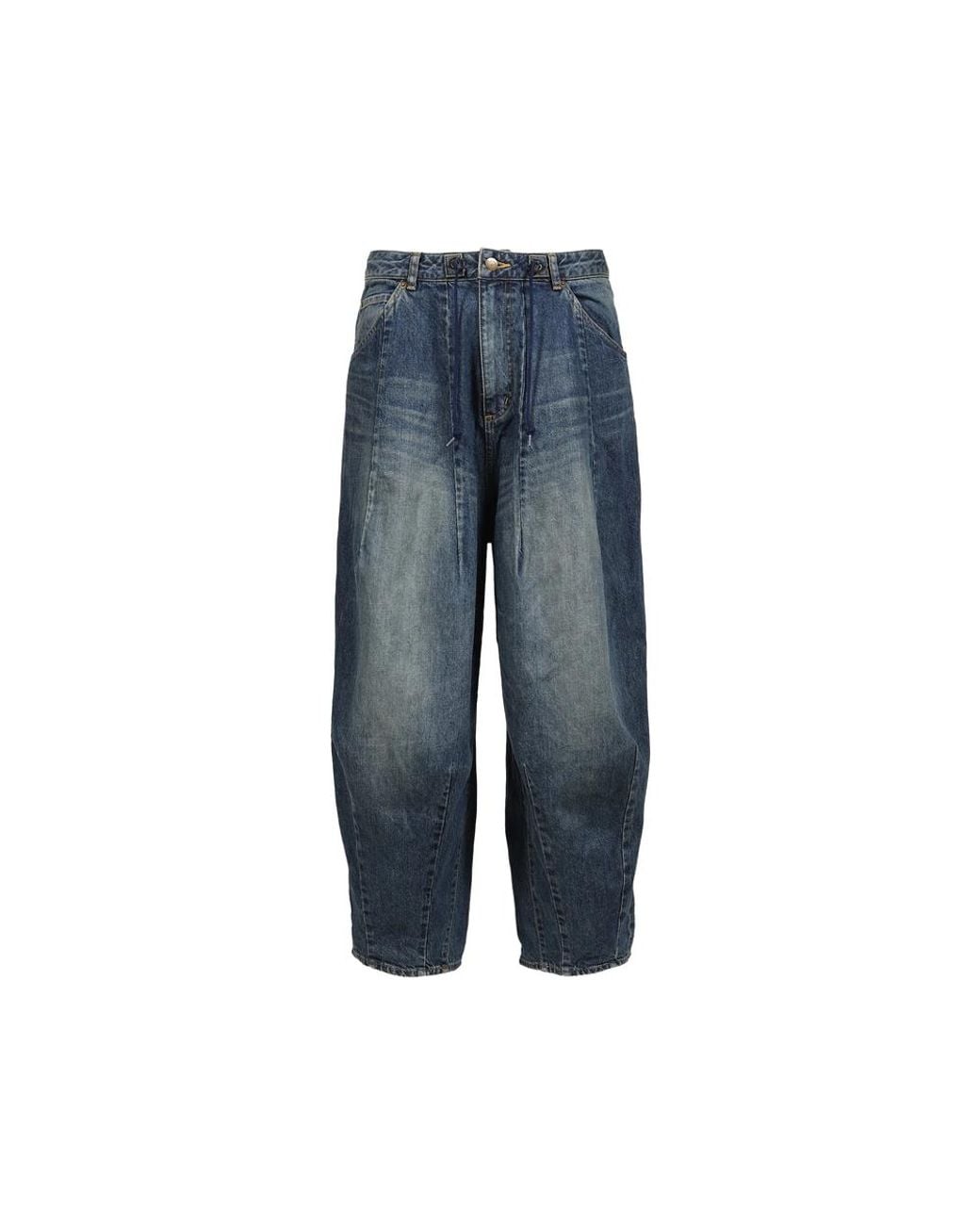 Needles Blue Faded-Effect Tapered Jeans for men