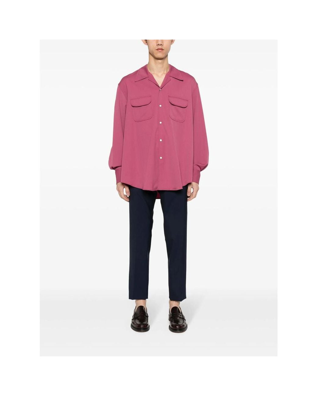 Rota Blue Pressed-Crease Trousers for men