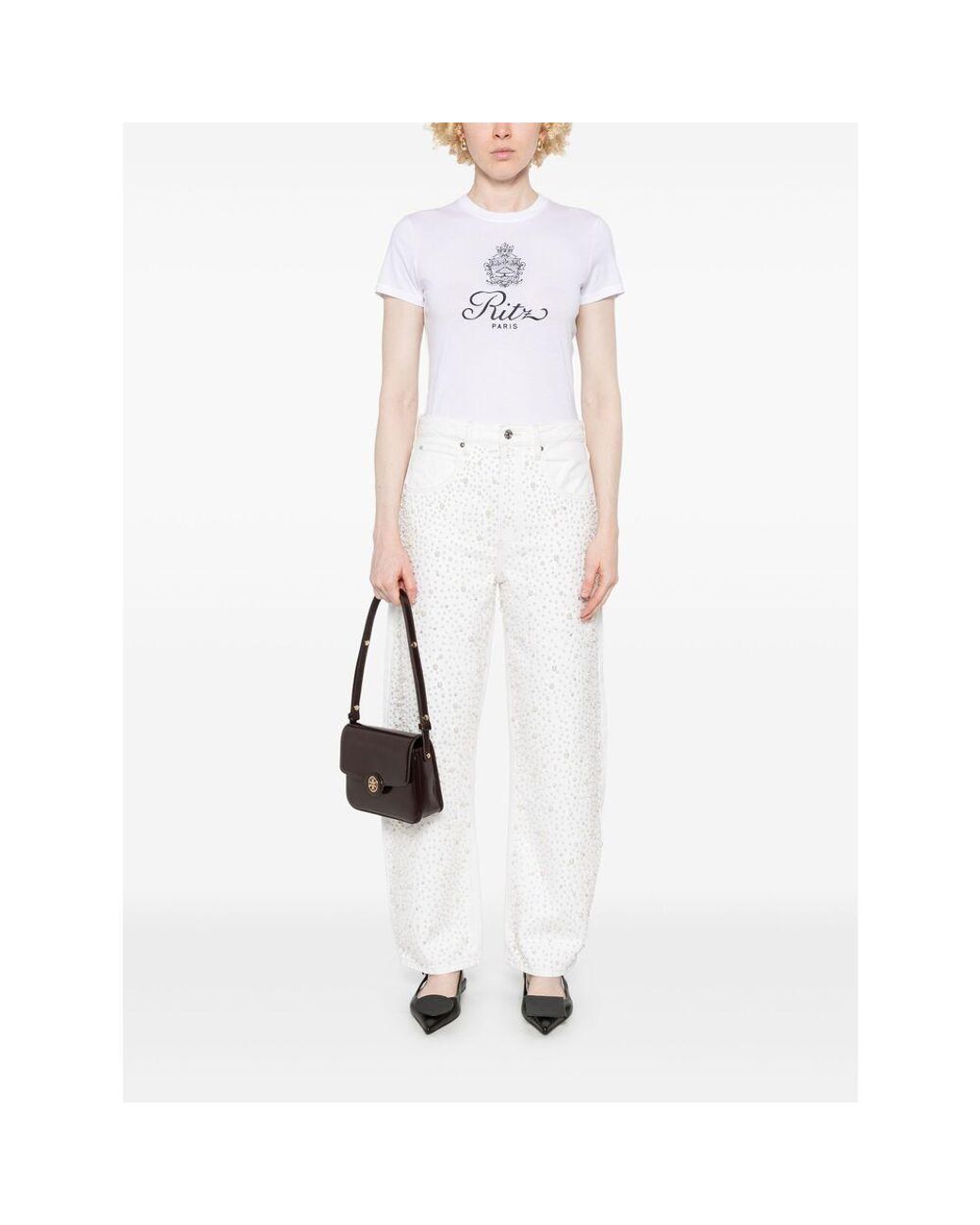 FRAME x Ritz Paris White Solid Baby T-Shirt
