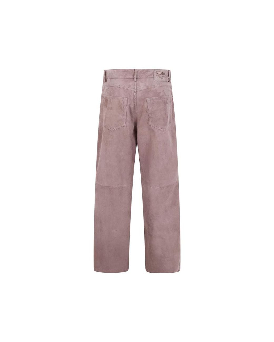 Max Mara Purple Leather Trousers