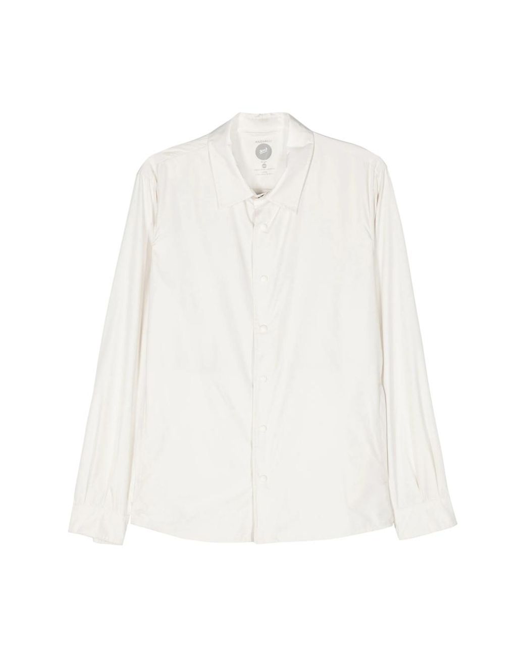 CAMICERIA MAZZARELLI White Long-Sleeve Shirt Jacket for men